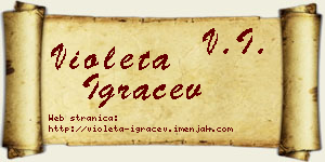 Violeta Igračev vizit kartica
